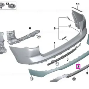 Vezi acum Panou inferior bara protectie spate - BMW X3 G01 LCI